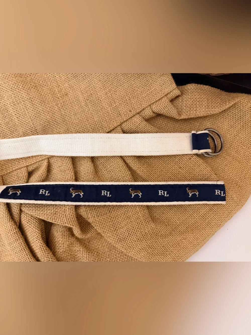 Boys XS Ralph Lauren Dog Puppy Belt Double Loop 22” long GUC washable canvas 🐕